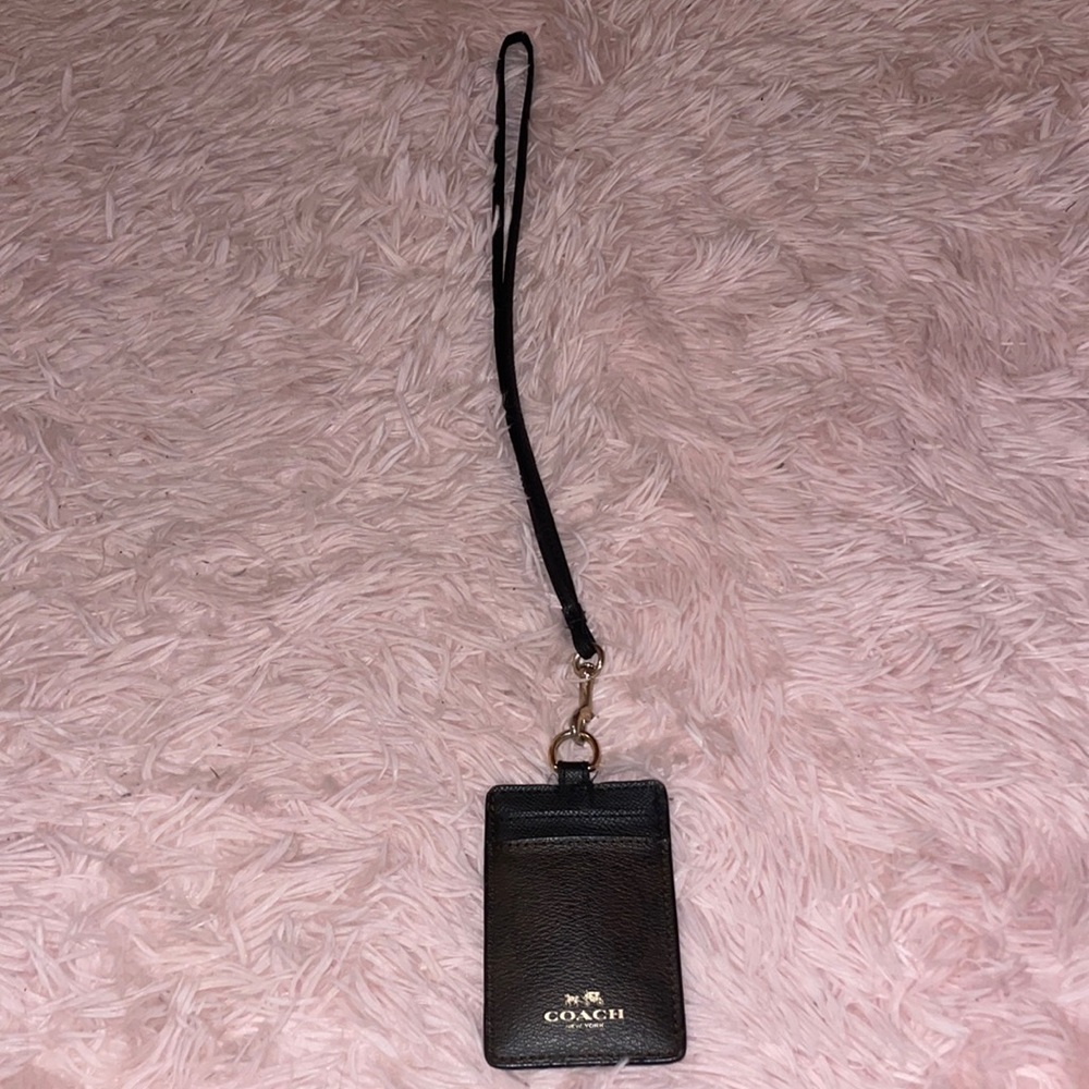 Brown Coach card holder